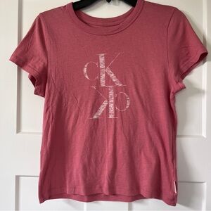 Calvin Klein Pink Tee with Logo